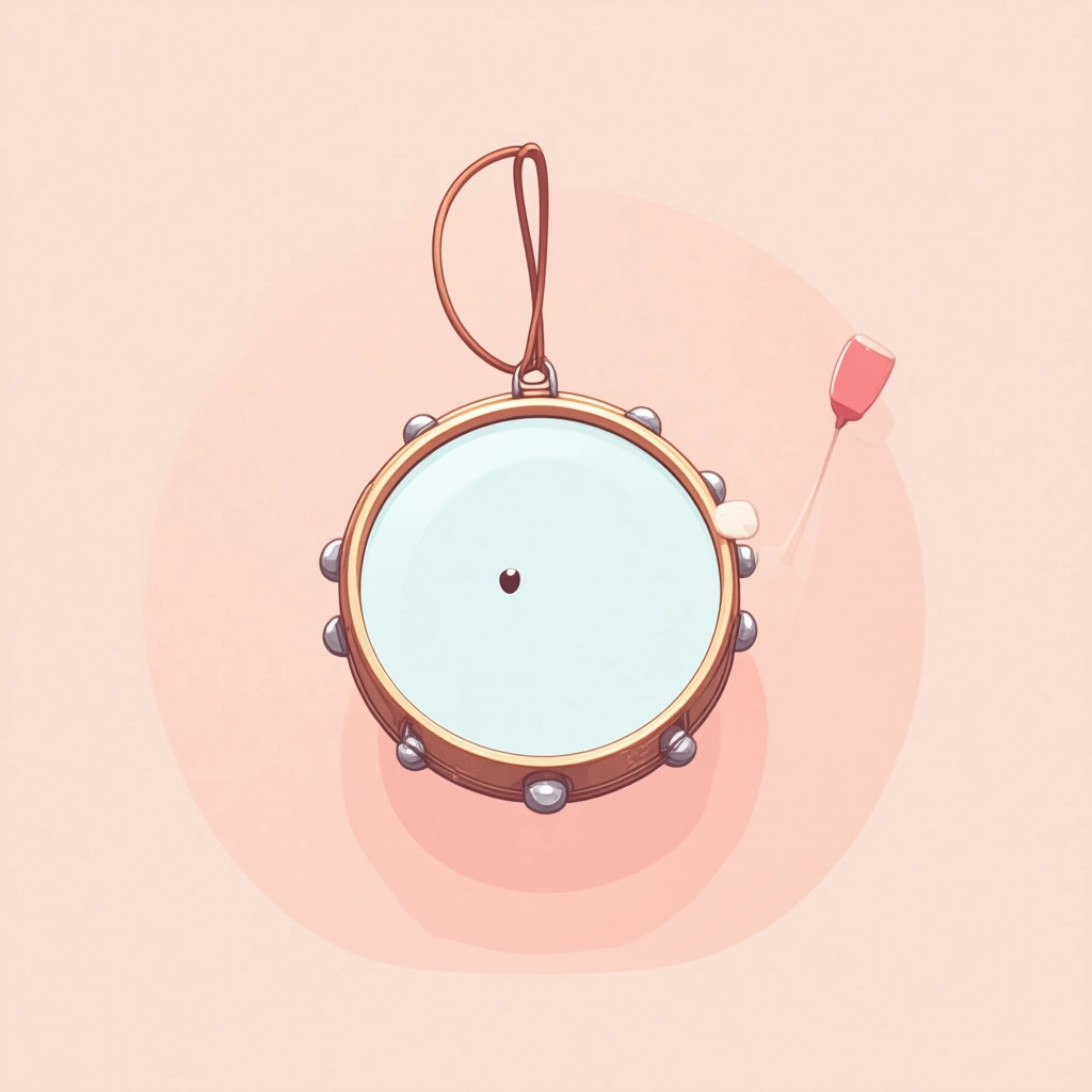 Dangling from a tambourine