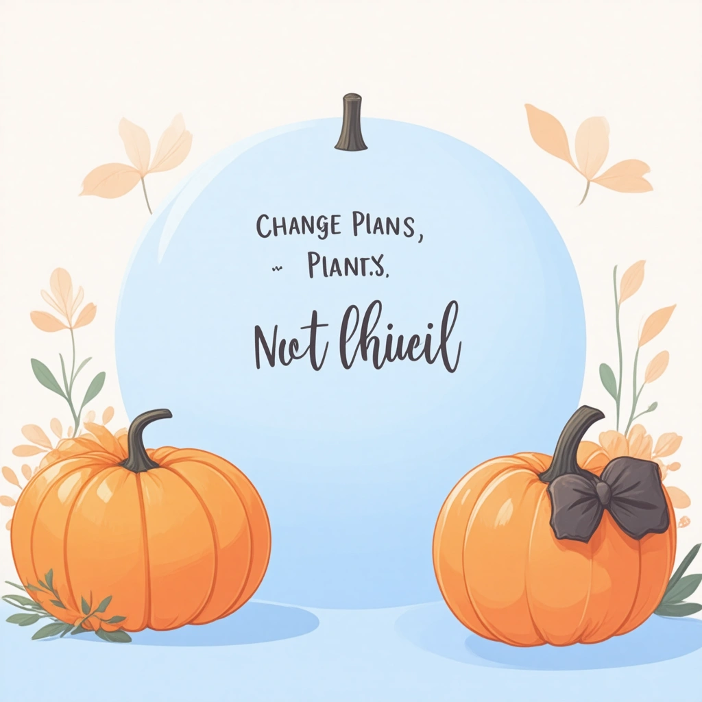Change Plans, Not Pumpkins