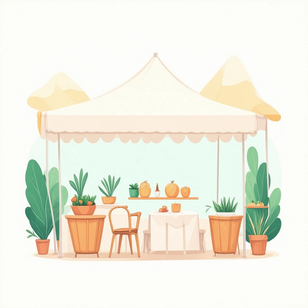 Food tent line scan