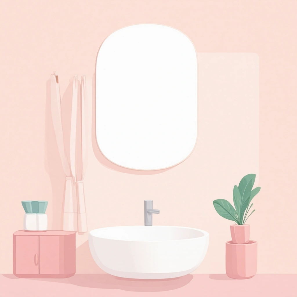 Bathroom mirror decal